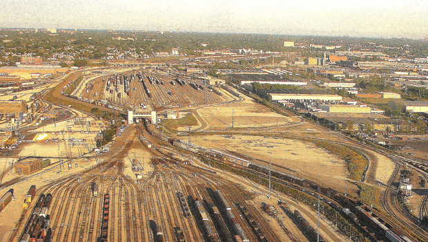 A picture of a rail yard
