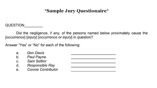 Sample Jury Questionnaire