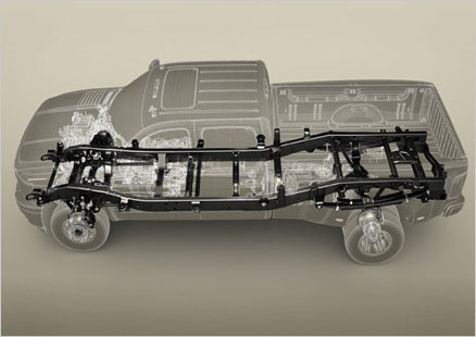 Pic of body-on-frame chassis.