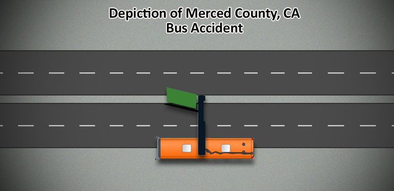 A diagram of the bus accident in Merced Co., CA 8/2/2016