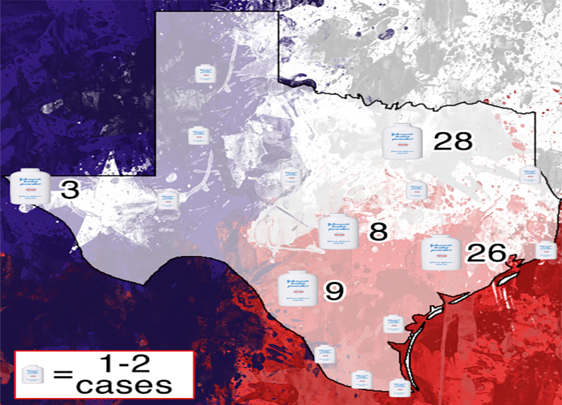 Texas Talcum Injury Map