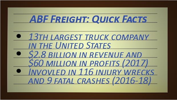 Lawyer Who Sues Abf Freight For Wrongful Death And Injuries