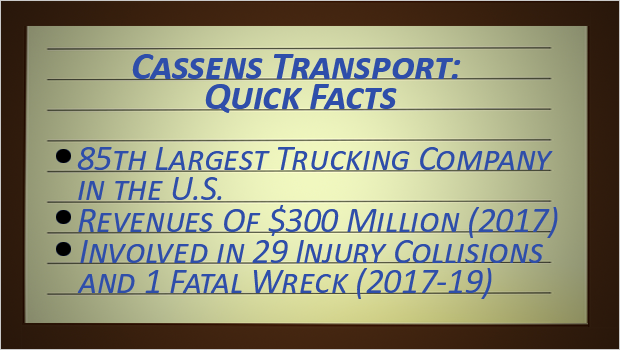 Cassens Transport Quick Facts