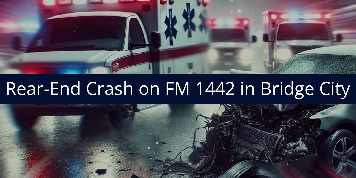 1 muerto, 1 herido en un accidente en FM 1442 en Bridge City, TX