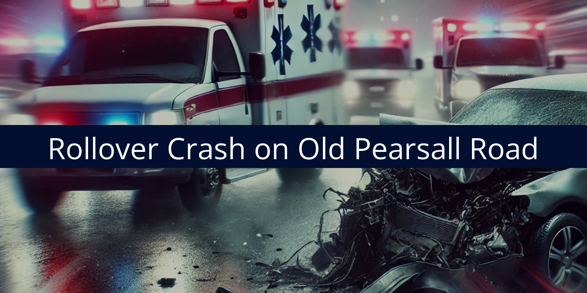 Two people injured after a rollover crash on Old Pearsall Road in San Antonio.