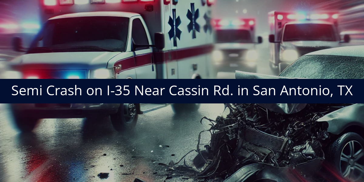 Two Injured in Semi Crash on I-35 Near Cassin Rd. in San Antonio, TX