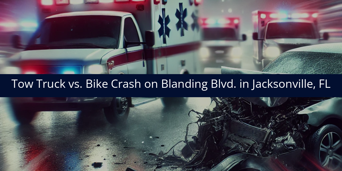 One Killed in Tow Truck vs. Bike Crash on Blanding Blvd. in Jacksonville, FL