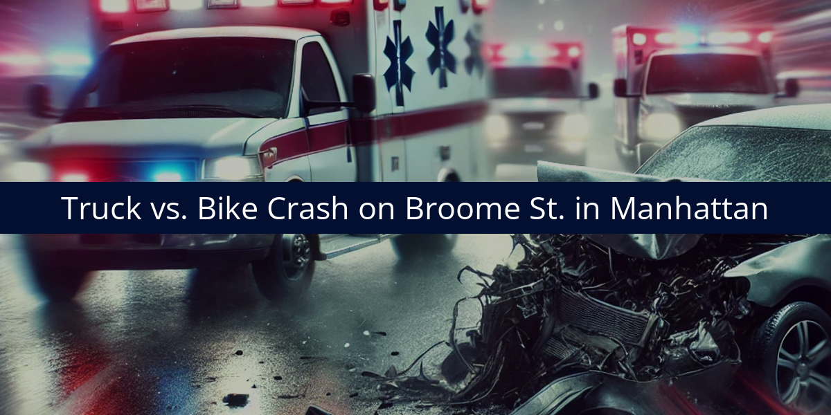 One Killed in Truck vs. Bike Crash on Broome St. in Manhattan
