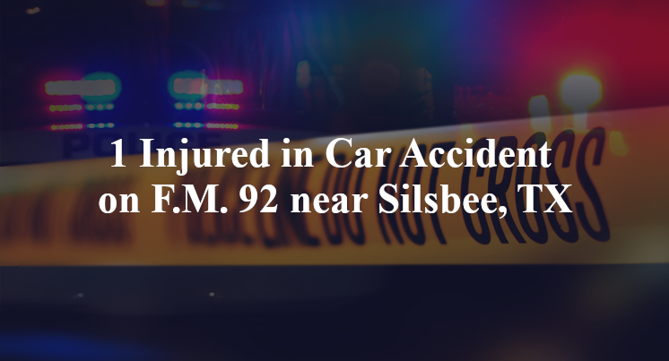 1 Injured in Car Accident on F.M. 92 near Silsbee, TX