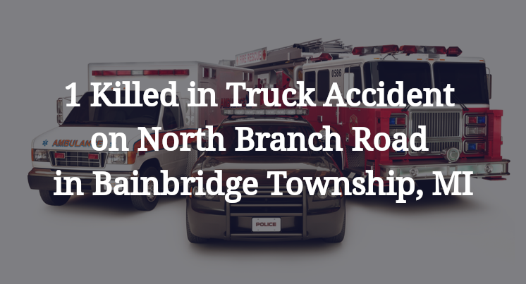 1 Killed in Truck Accident on North Branch Road in Bainbridge Township, MI