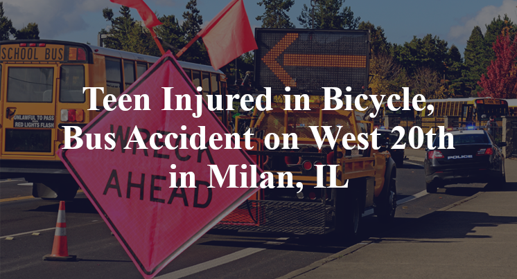 Bicycle, Bus Accident on West 20th in Milan, IL