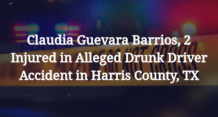 Claudia Guevara Barrios, 2 Injured in Alleged Drunk Driver Accident in Harris County, TX