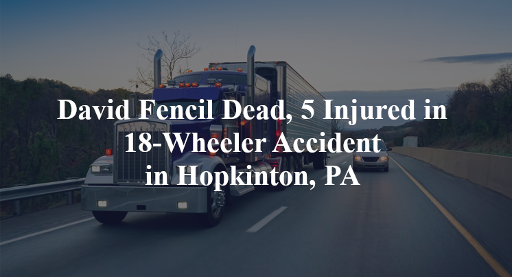 October 22, 2024, David Fencil died in a 18-wheeler accident at around 11:40 P.M. on Interstate 90.