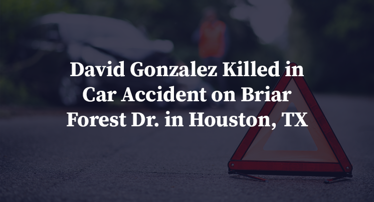 David Gonzalez Killed in Car Accident on Briar Forest Dr. in Houston, TX