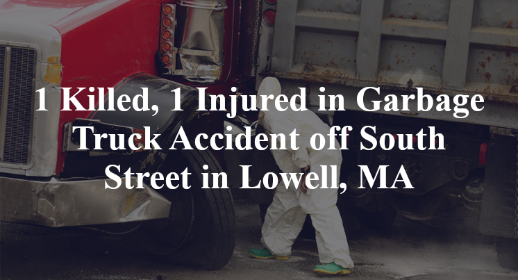 Garbage Truck Accident off South Street in Lowell, MA