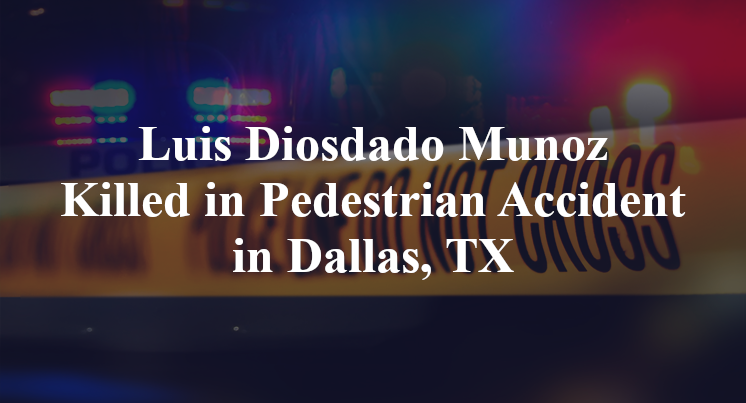 Luis Diosdado Munoz Killed in Pedestrian Accident in Dallas, TX