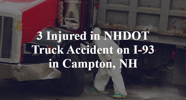 NHDOT Truck Accident on I-93 in Campton, NH