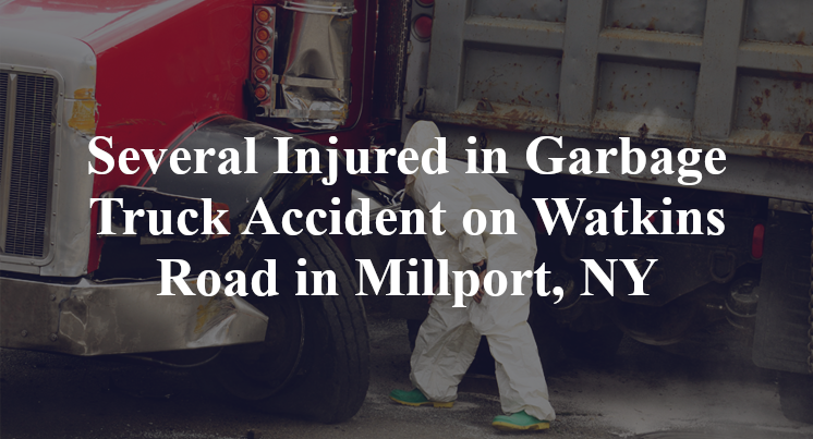 Several Injured in Garbage Truck Accident on Watkins Road in Millport, NY